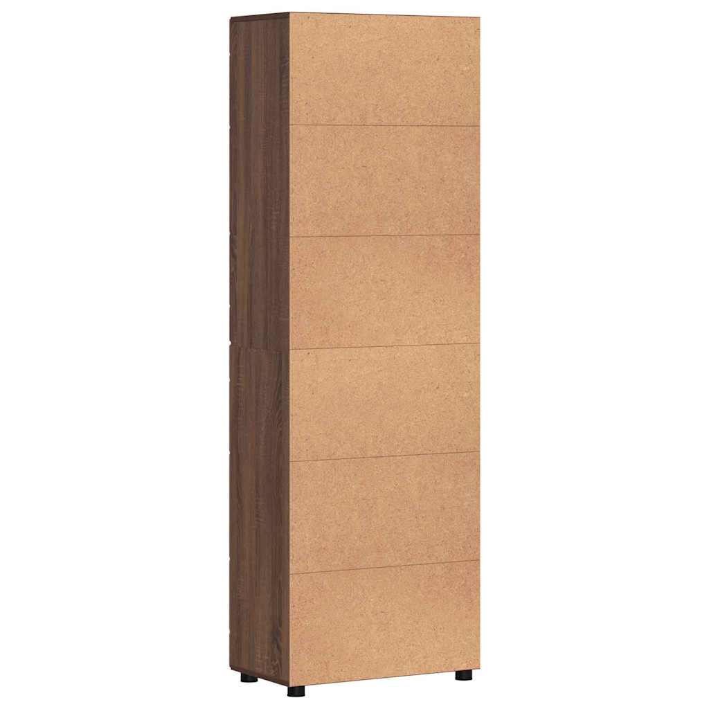 Highboard FLORIN Brown Oak 60 x 35 x 182 cm Engineered Wood