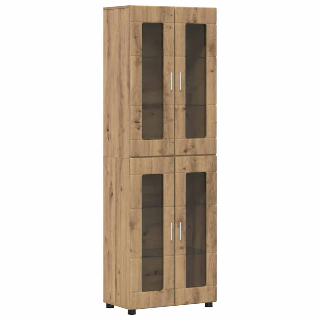 Highboard FLORIN 60 x 35 x 182 cm Artisan Oak Engineered Wood