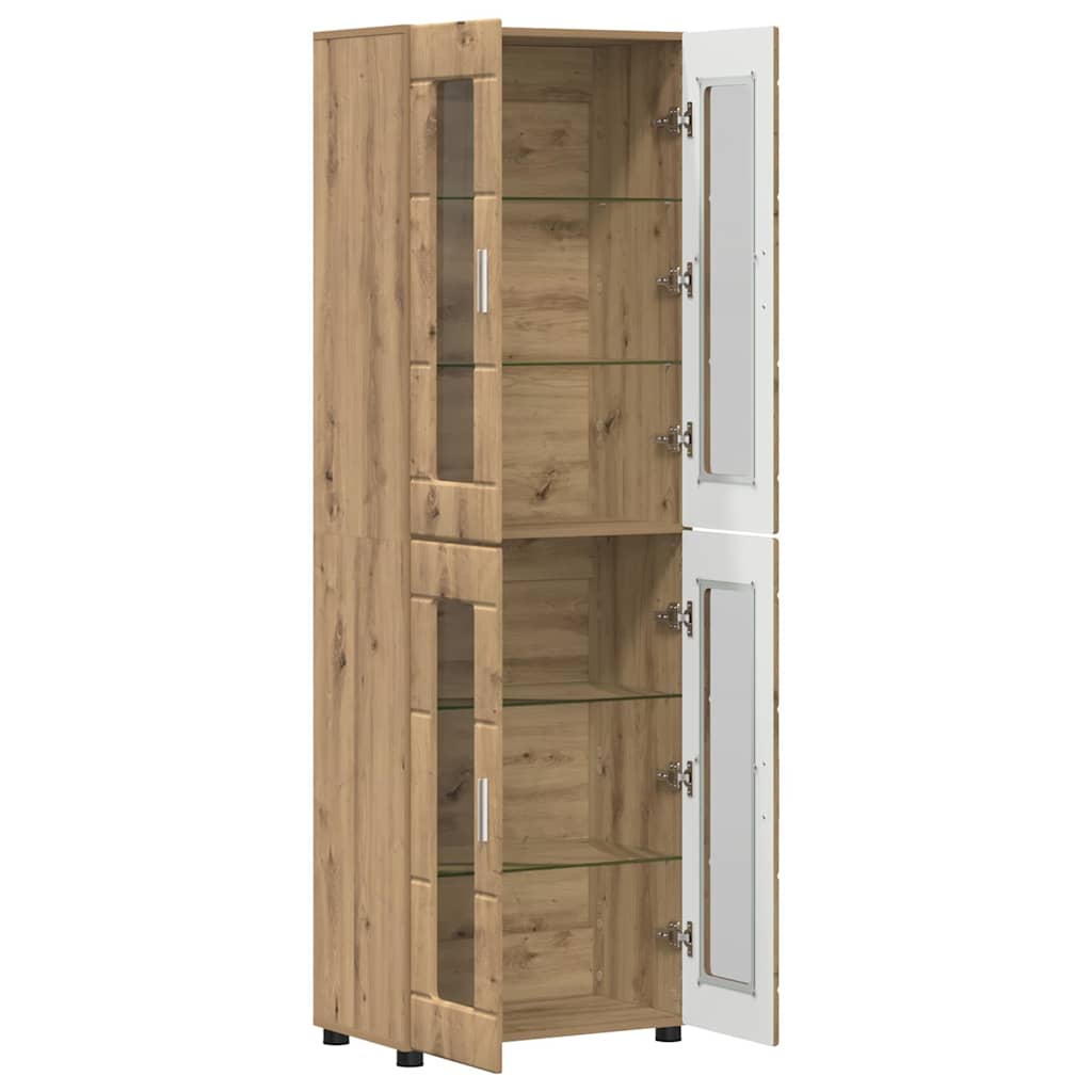 Highboard FLORIN 60 x 35 x 182 cm Artisan Oak Engineered Wood