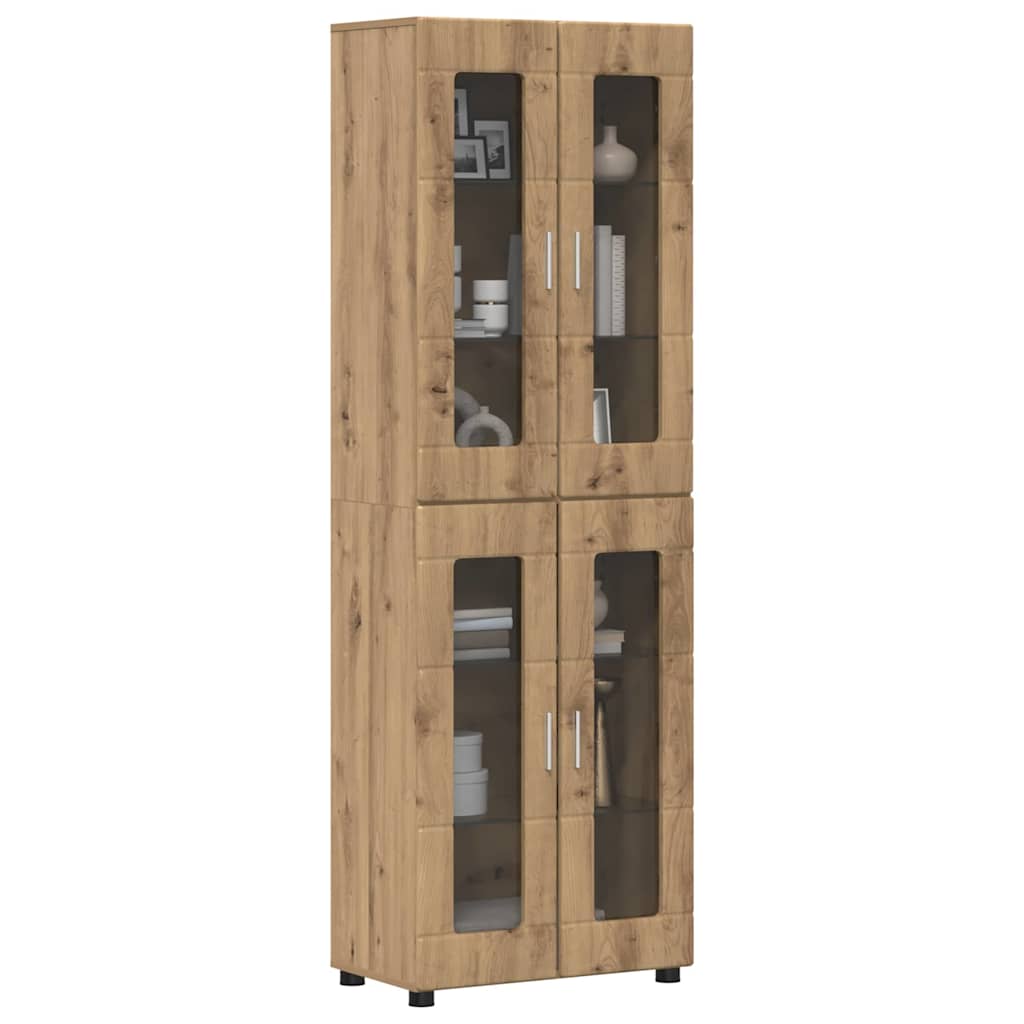 Highboard FLORIN 60 x 35 x 182 cm Artisan Oak Engineered Wood