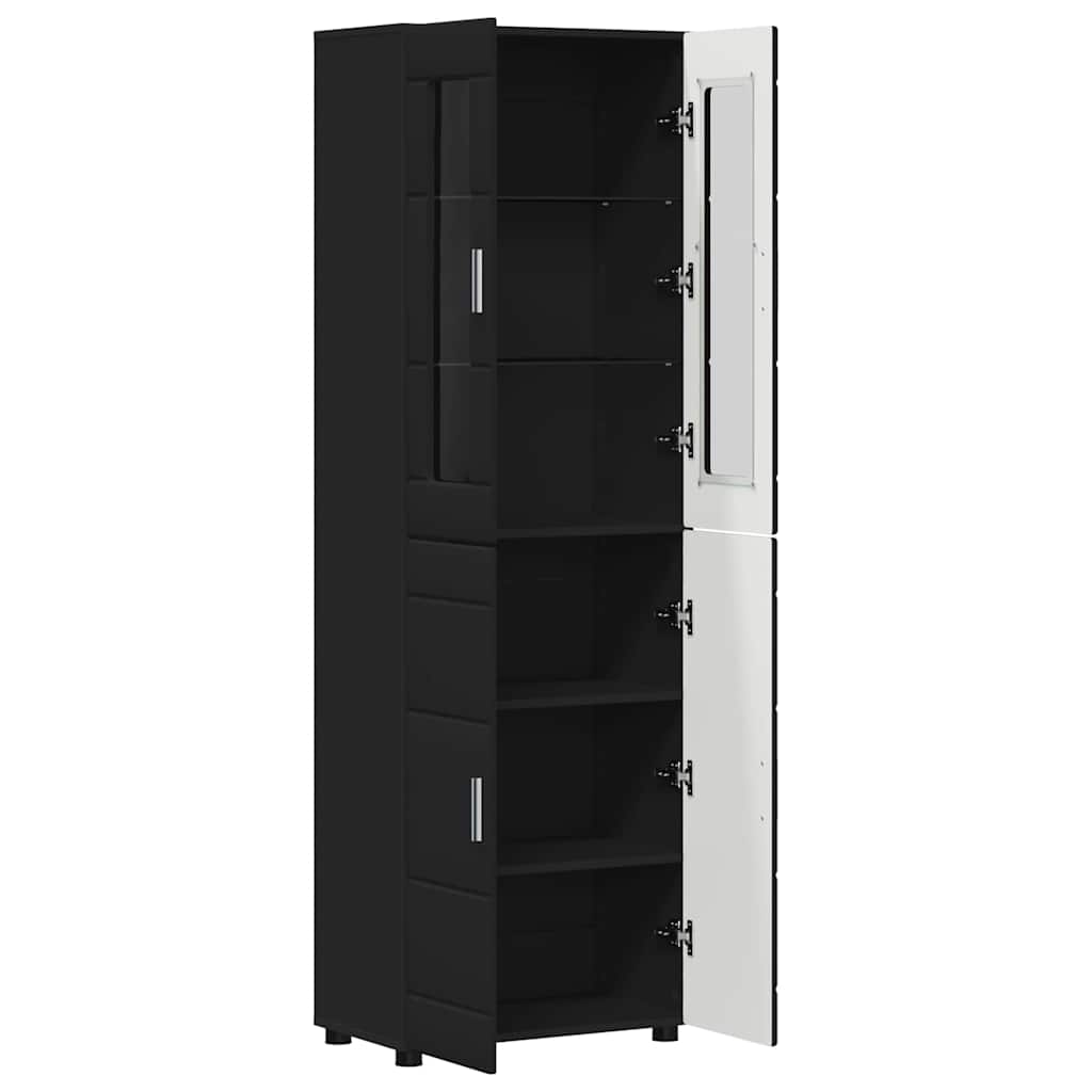 Highboard FLORIN Black 60 x 35 x 182 cm Engineered Wood