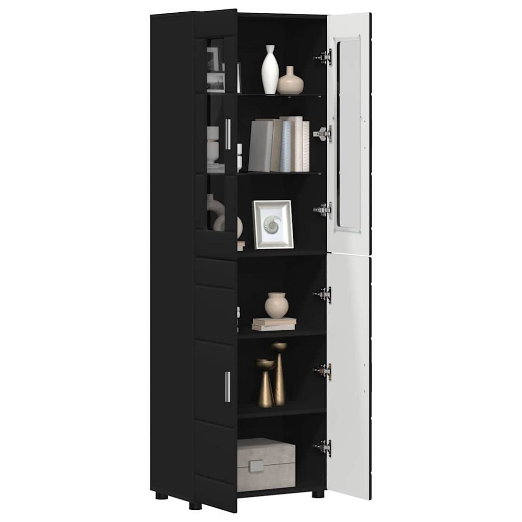 Highboard FLORIN Black 60 x 35 x 182 cm Engineered Wood