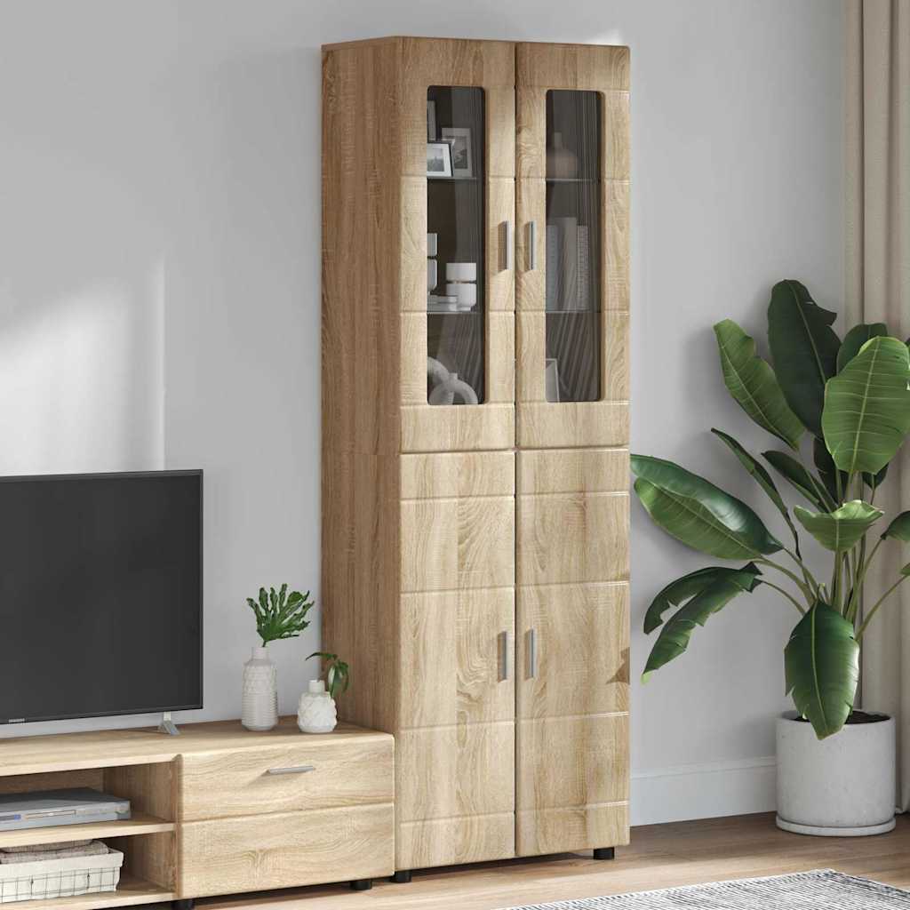 Highboard FLORIN Sonoma Oak 60 x 35 x 182 cm Engineered Wood