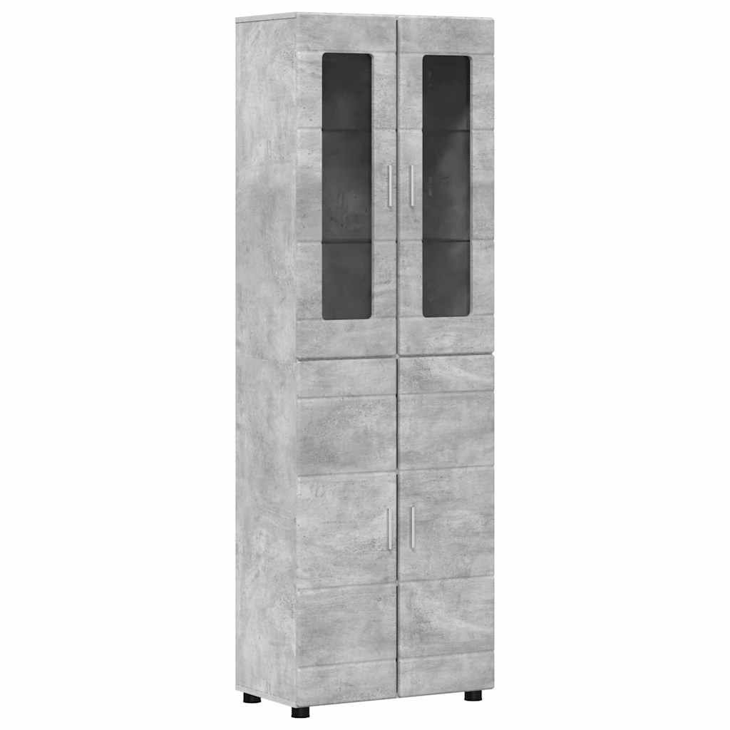 Highboard FLORIN Concrete Grey 60 x 35 x 182 cm Engineered Wood