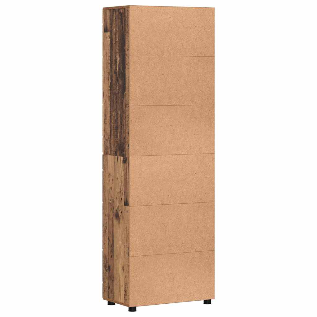 Highboard FLORIN Old Wood 60 x 35 x 182 cm Engineered Wood