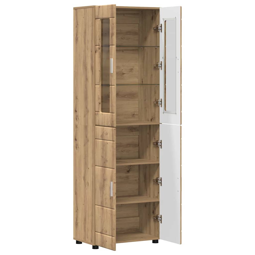 Highboard FLORIN 60 x 35 x 182 cm Artisan Oak Engineered Wood
