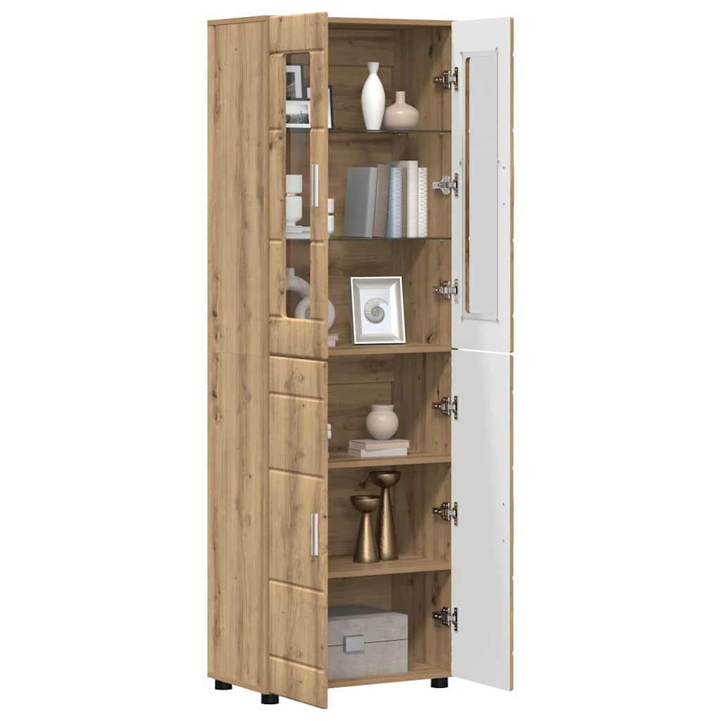 Highboard FLORIN 60 x 35 x 182 cm Artisan Oak Engineered Wood