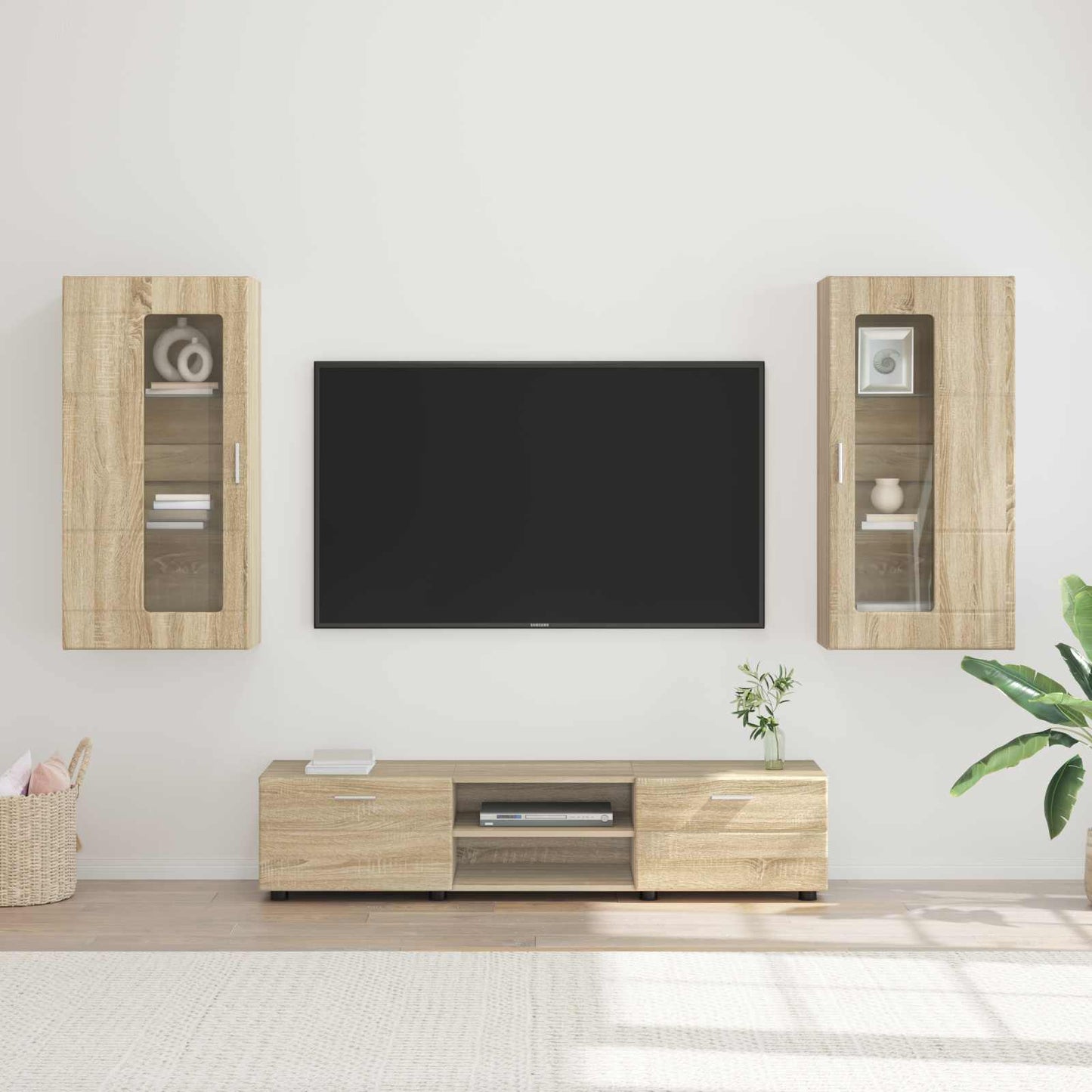 TV Cabinet Set FLORIN 3 pcs Sonoma Oak Engineered Wood