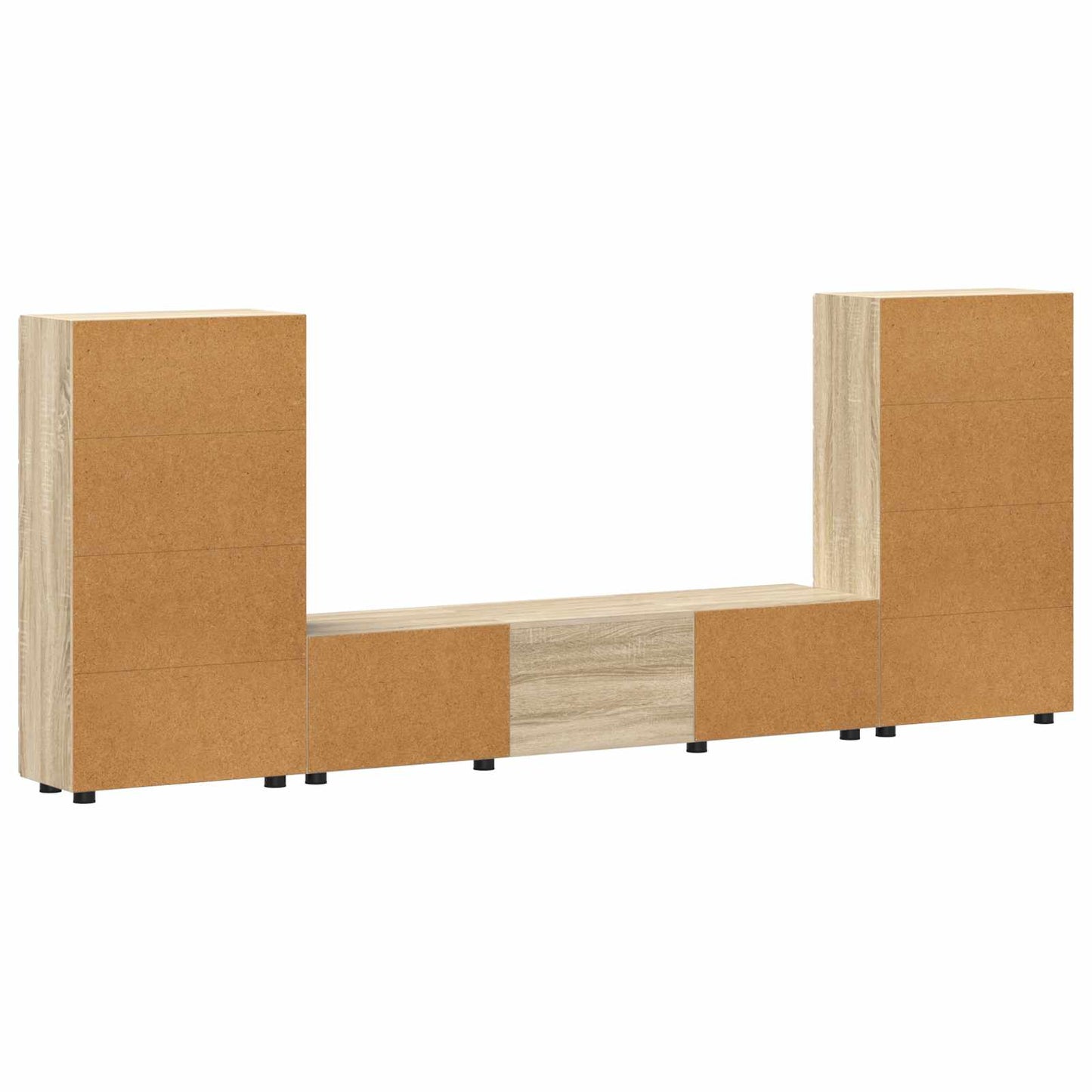 TV Cabinet Set FLORIN 3 pcs Sonoma Oak Engineered Wood