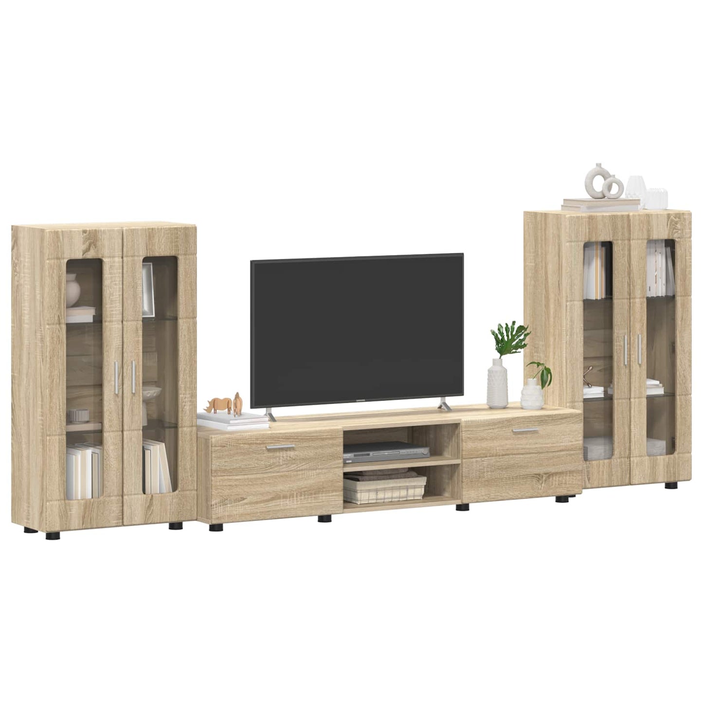 TV Cabinet Set FLORIN 3 pcs Sonoma Oak Engineered Wood