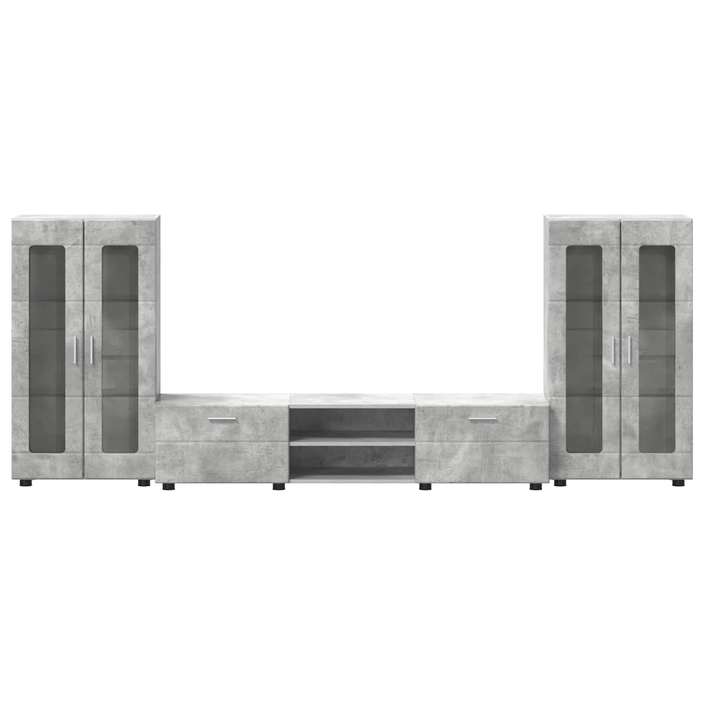 TV Cabinet Set FLORIN 3 pcs Concrete Grey Engineered Wood