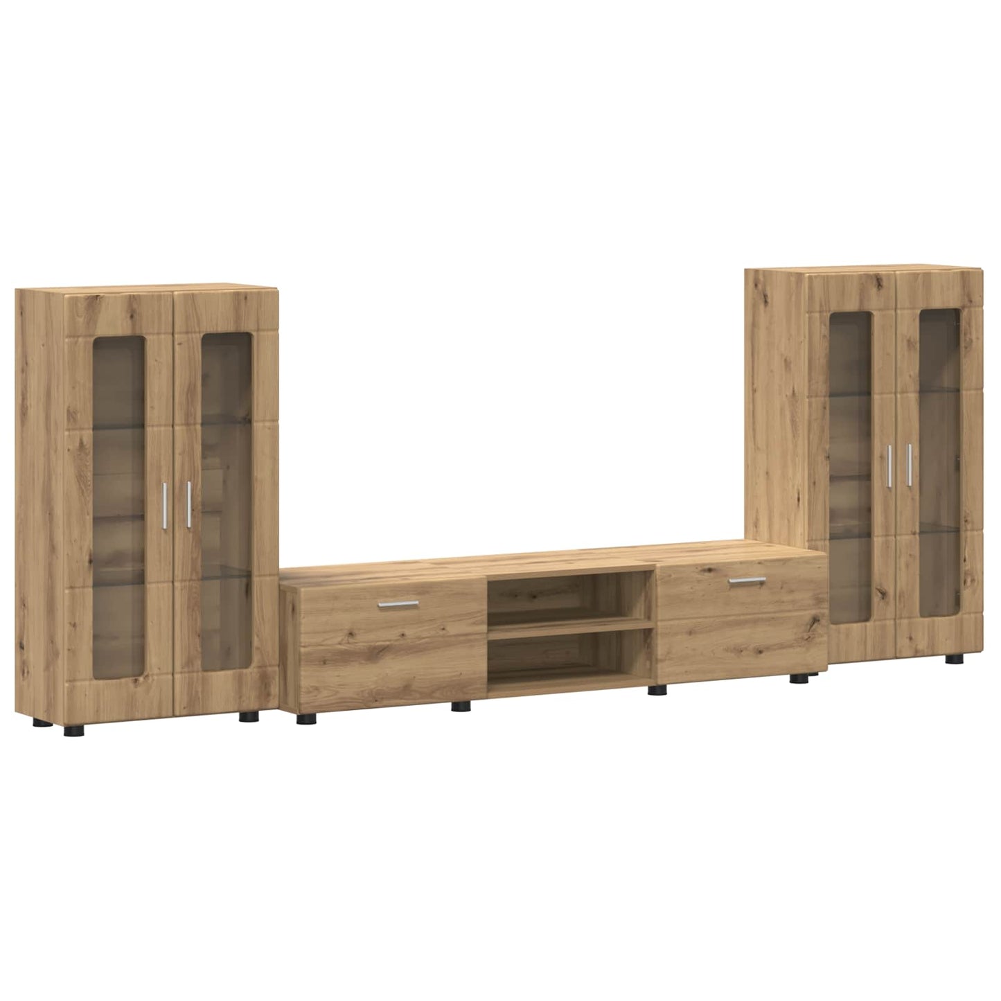 TV Cabinet Set FLORIN 3 pcs Artisan Oak Engineered Wood