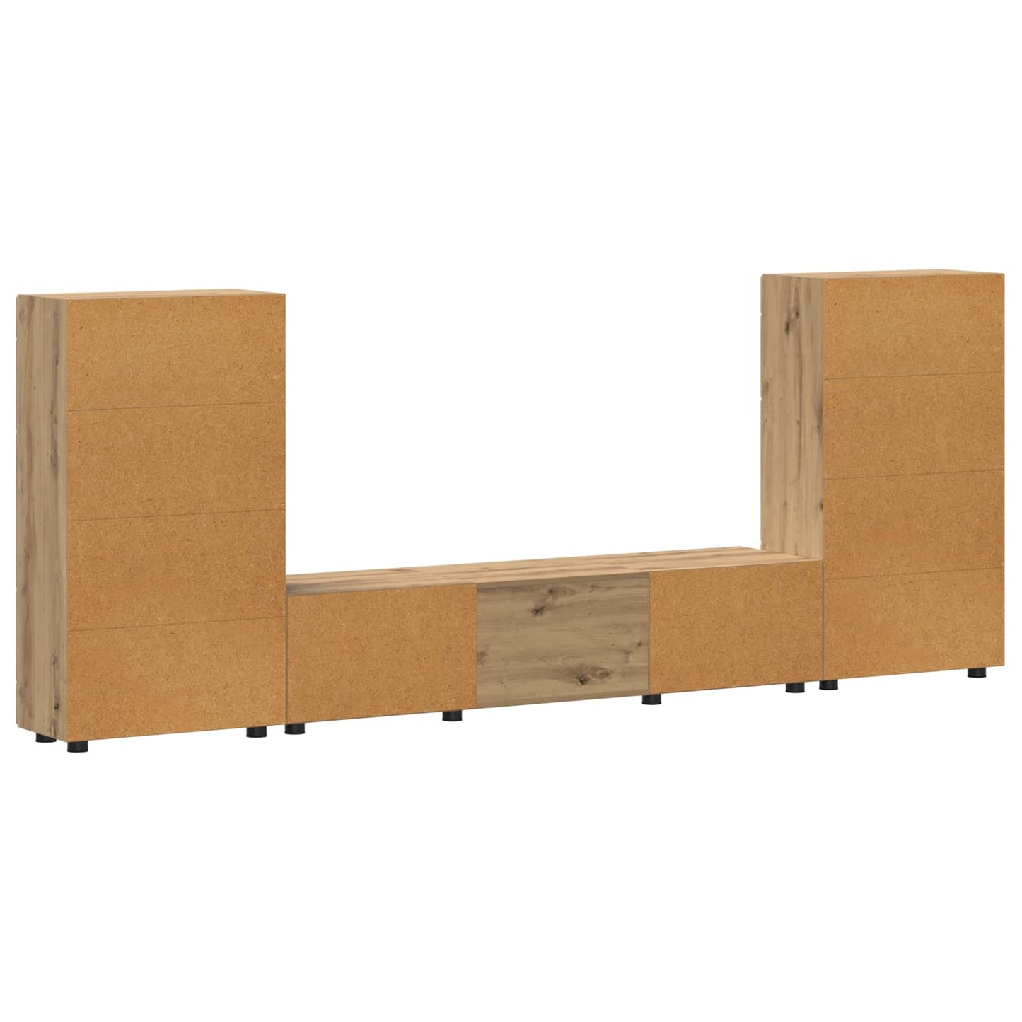 TV Cabinet Set FLORIN 3 pcs Artisan Oak Engineered Wood