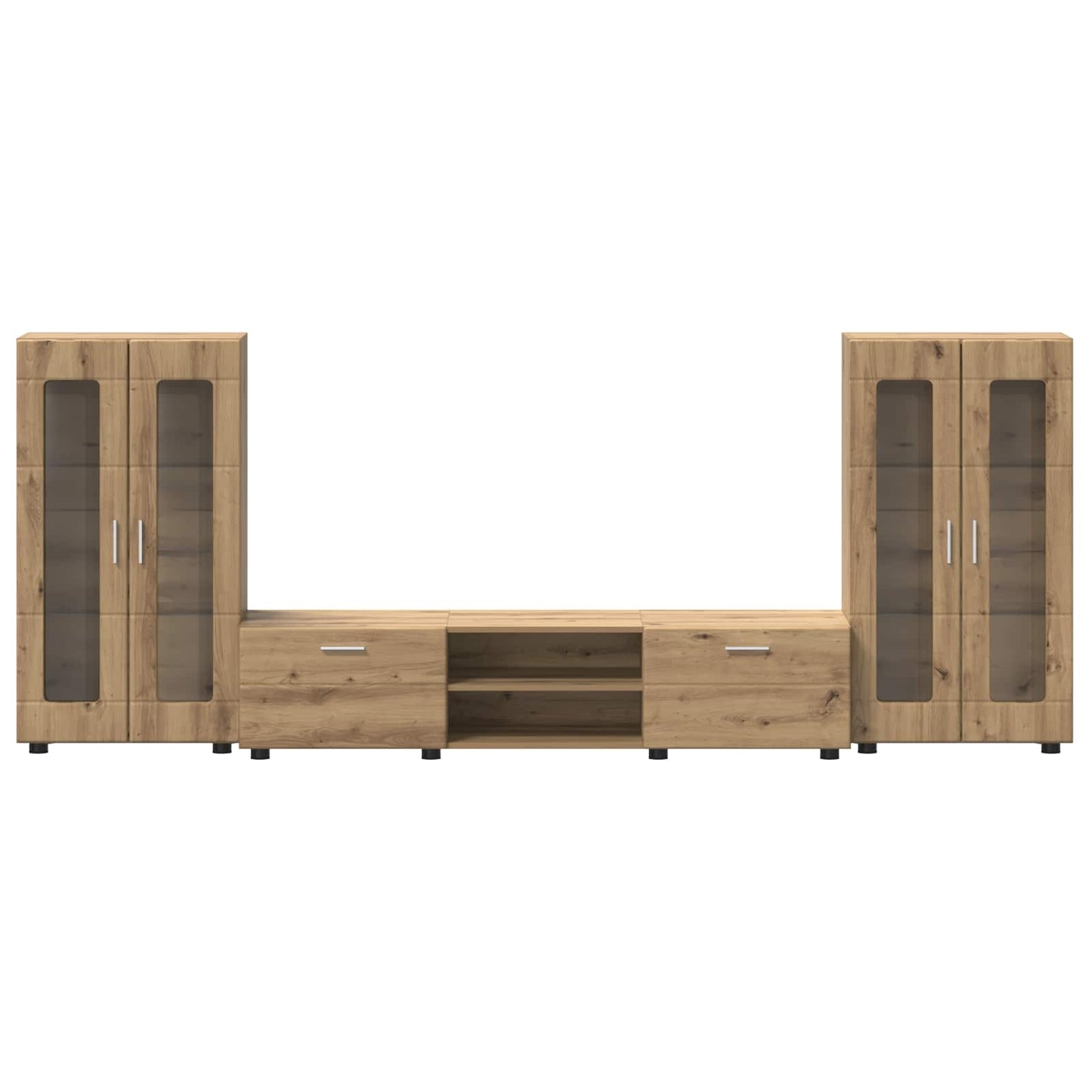 TV Cabinet Set FLORIN 3 pcs Artisan Oak Engineered Wood