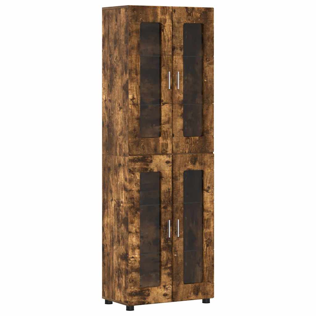TV Cabinet Set FLORIN 3 pcs Smoked Oak Engineered Wood