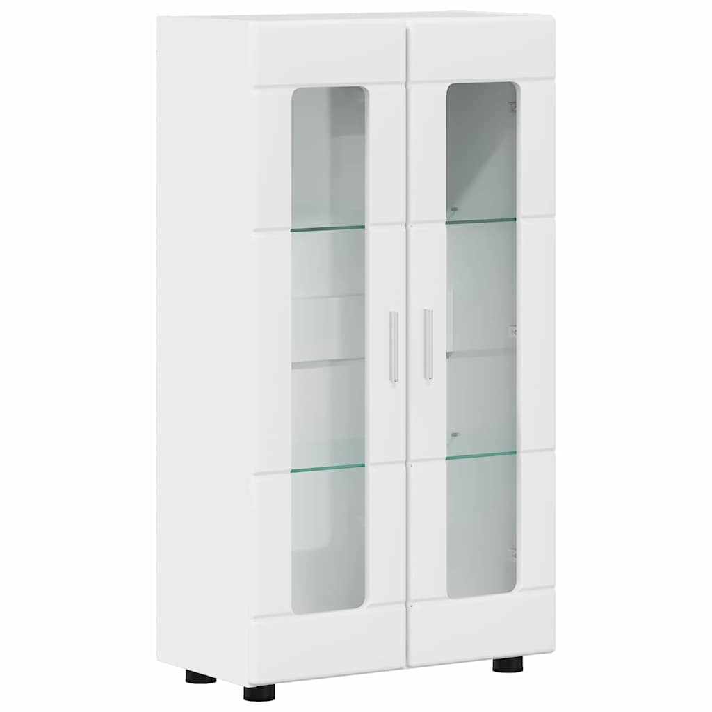 TV Cabinet Set FLORIN 3 pcs High Gloss White Engineered Wood