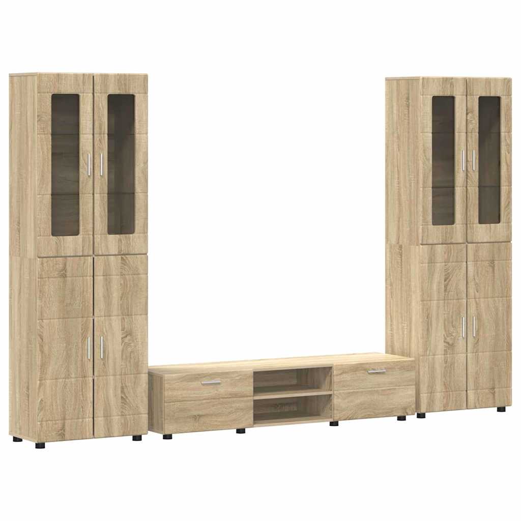TV Cabinet Set FLORIN 3 pcs Sonoma Oak Engineered Wood