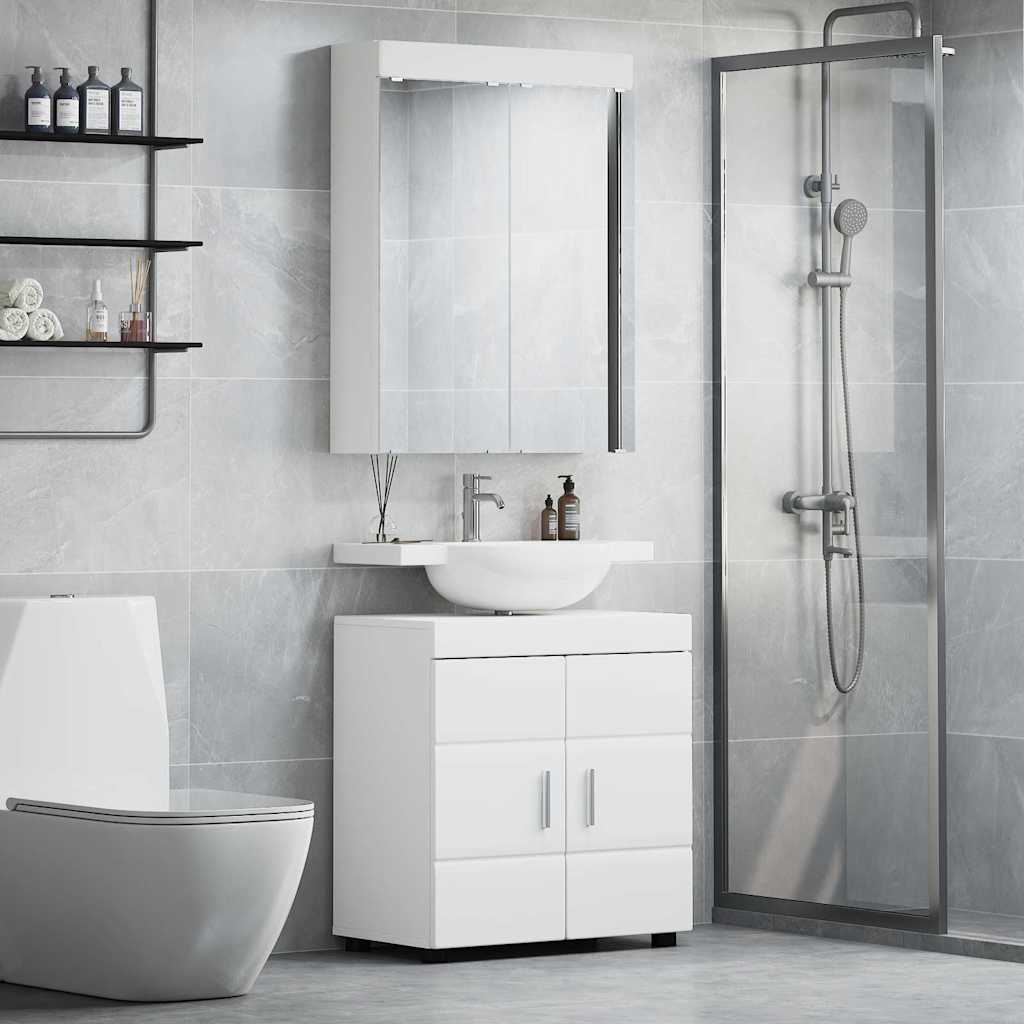 Bathroom Furniture Set TULUM 2 pcs White 60 x 34 x 63 cm