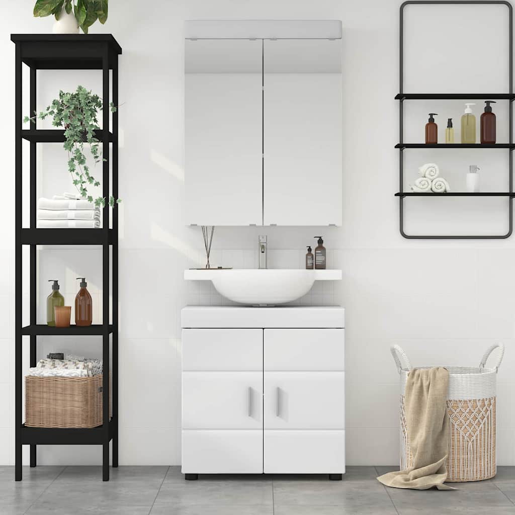 Bathroom Furniture Set TULUM 2 pcs White 60 x 34 x 63 cm
