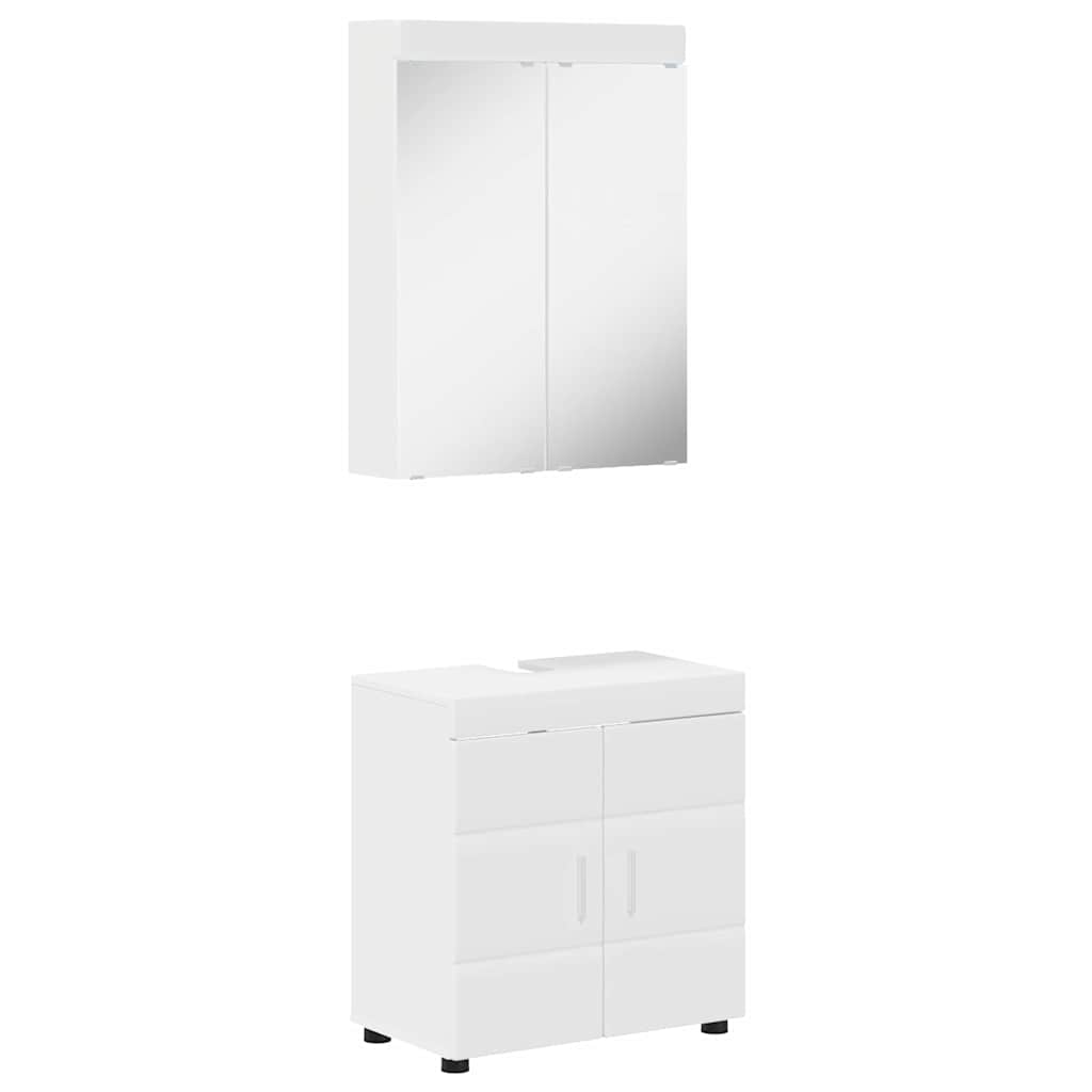 Bathroom Furniture Set TULUM 2 pcs White 60 x 34 x 63 cm