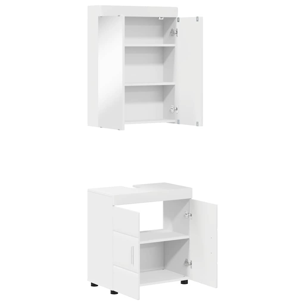 Bathroom Furniture Set TULUM 2 pcs White 60 x 34 x 63 cm