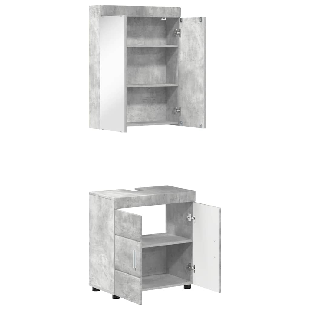 Bathroom Furniture Set TULUM 2 pcs Concrete Grey