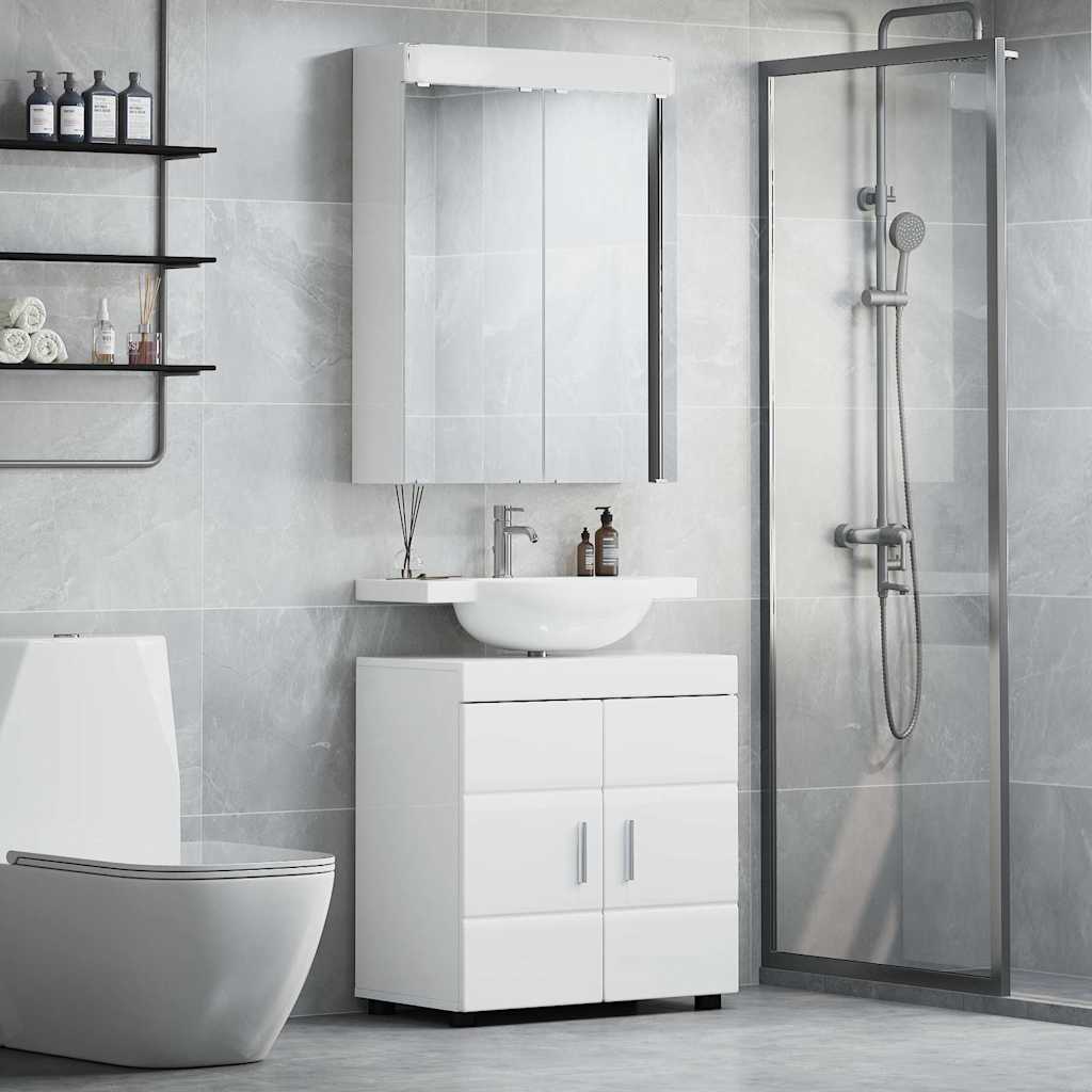 Bathroom Furniture Set TULUM 2 pcs High Gloss White