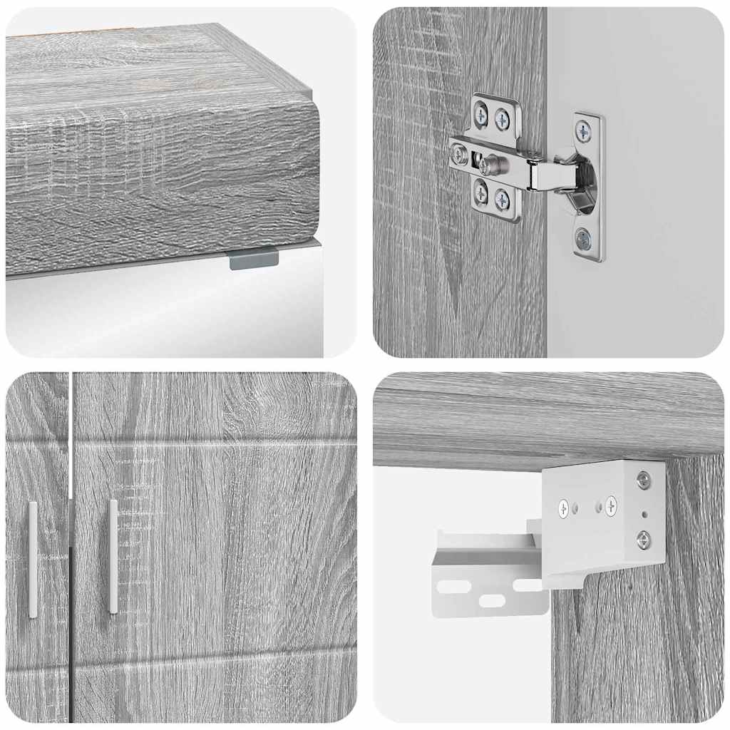 Bathroom Furniture Set TULUM 2 pcs Grey Sonoma 60 x 34 x 63 cm