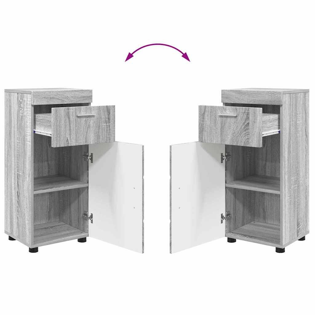 Bathroom Furniture Set TULUM Grey Sonoma Engineered Wood