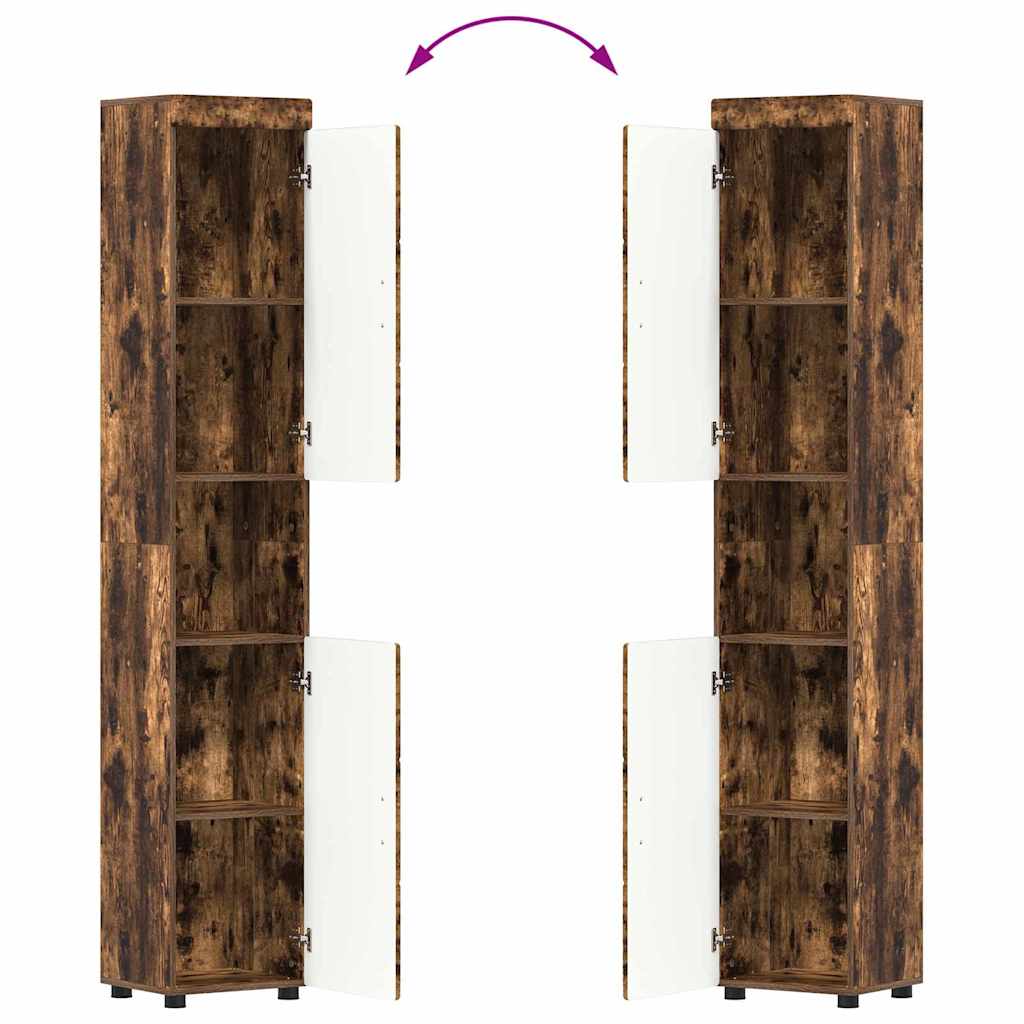 Bathroom Furniture Set TULUM 3 pcs Smoked Oak 60 x 34 x 63 cm