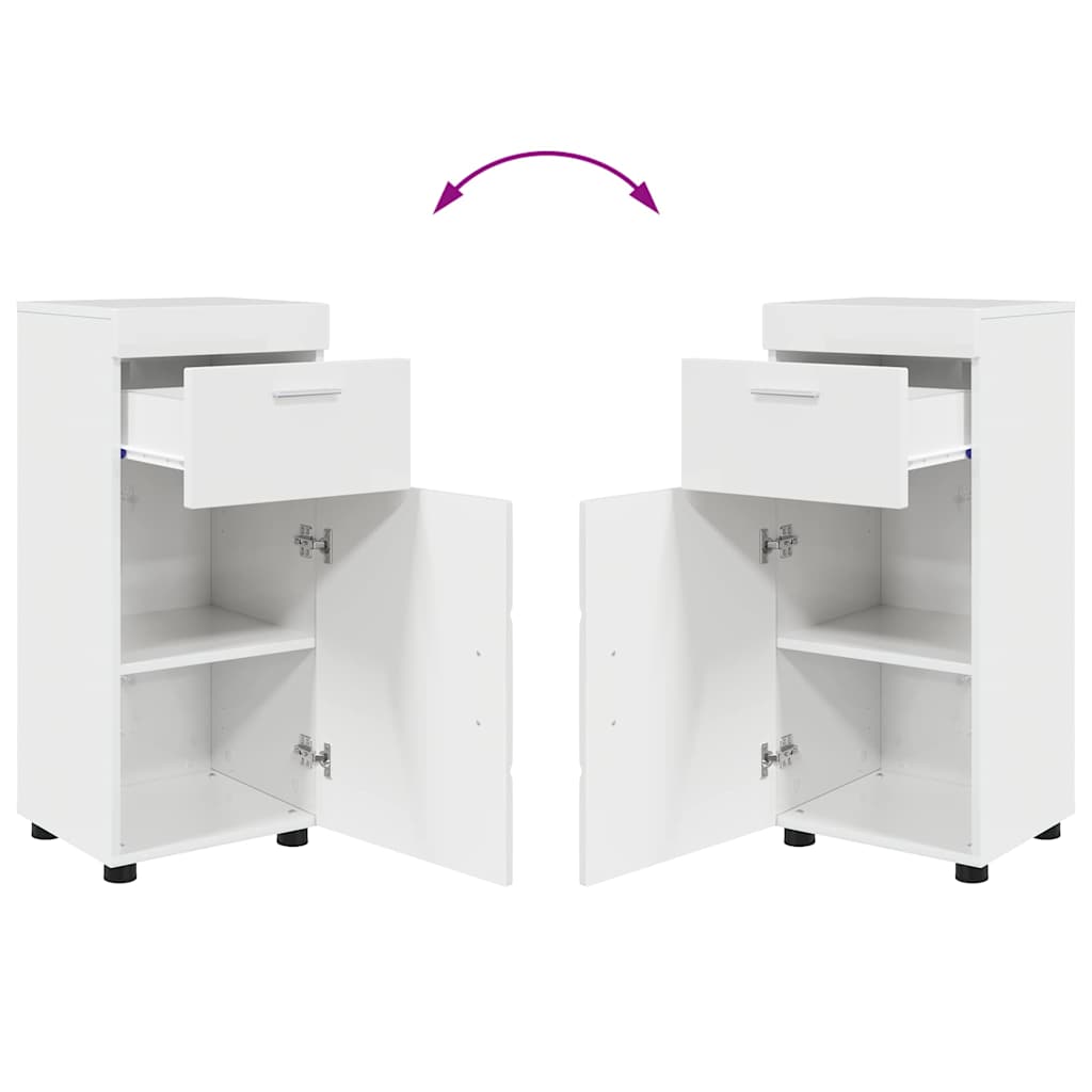 Bathroom Furniture Set TULUM 4 pcs High Gloss White