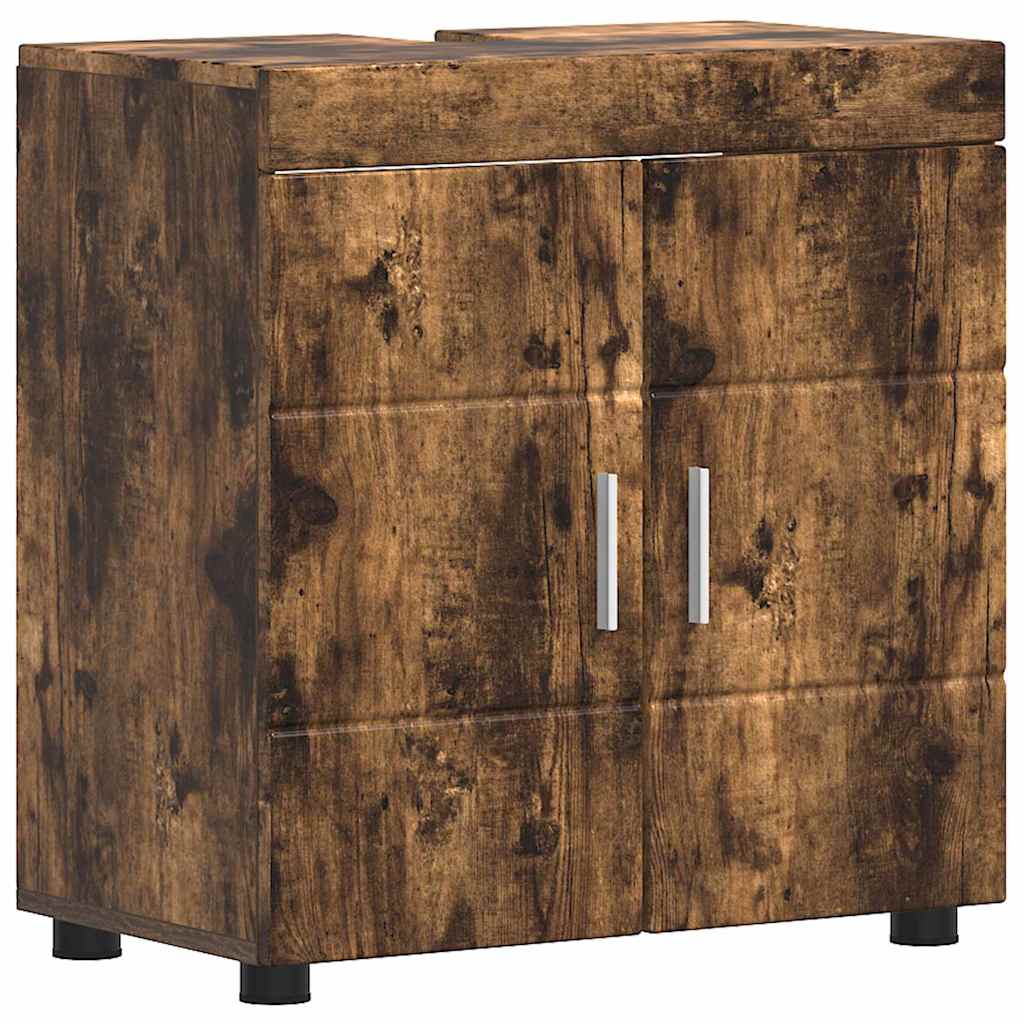 Bathroom Furniture Set TULUM 4 pcs Smoked Oak 60 x 34 x 63 cm