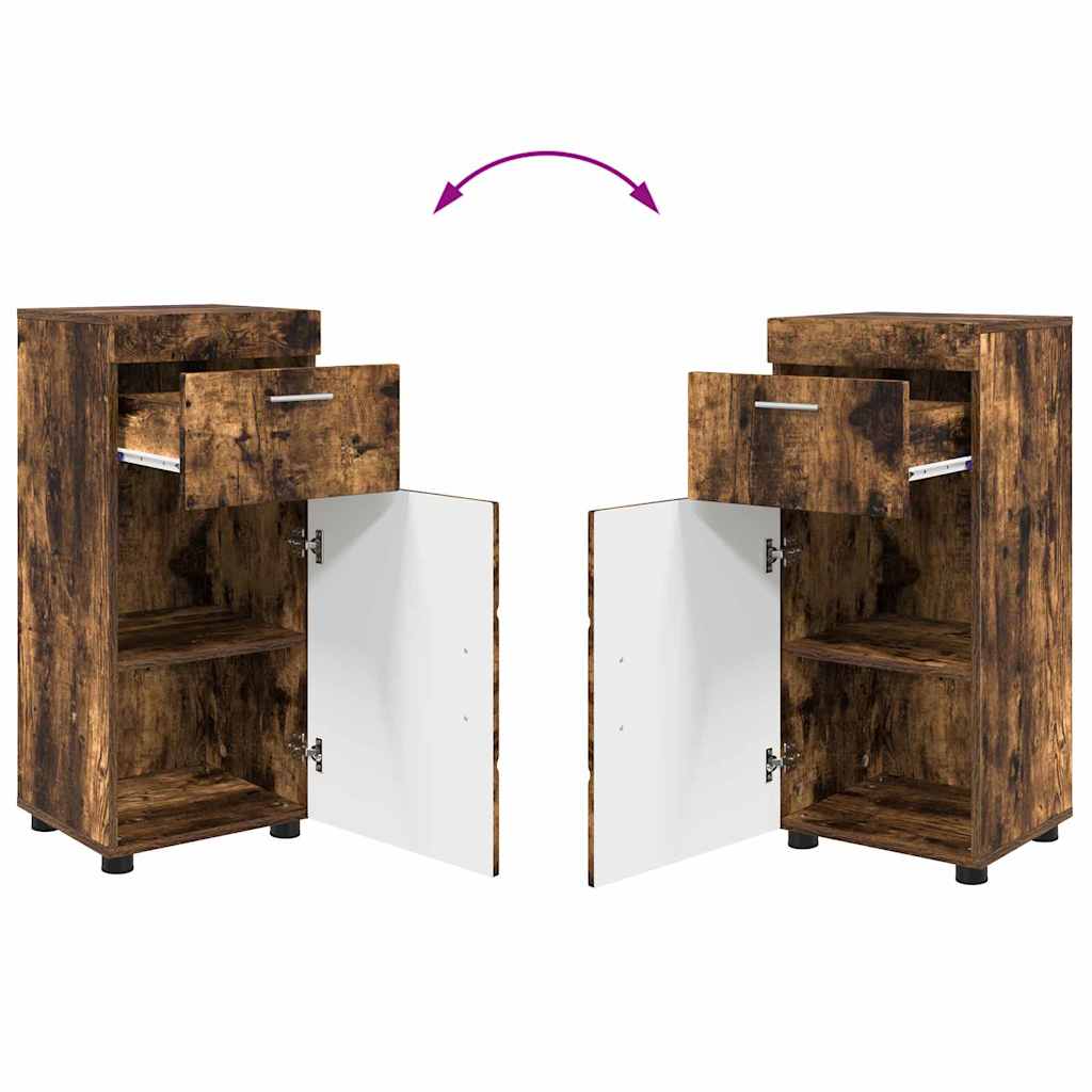 Bathroom Furniture Set TULUM 4 pcs Smoked Oak 60 x 34 x 63 cm