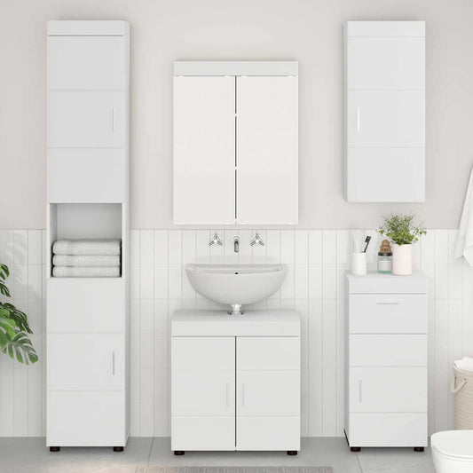 Bathroom Furniture Set TULUM 5 pcs White 60 x 34 x 63 cm