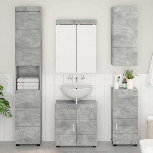 Bathroom Furniture Set TULUM 5 pcs Concrete Grey