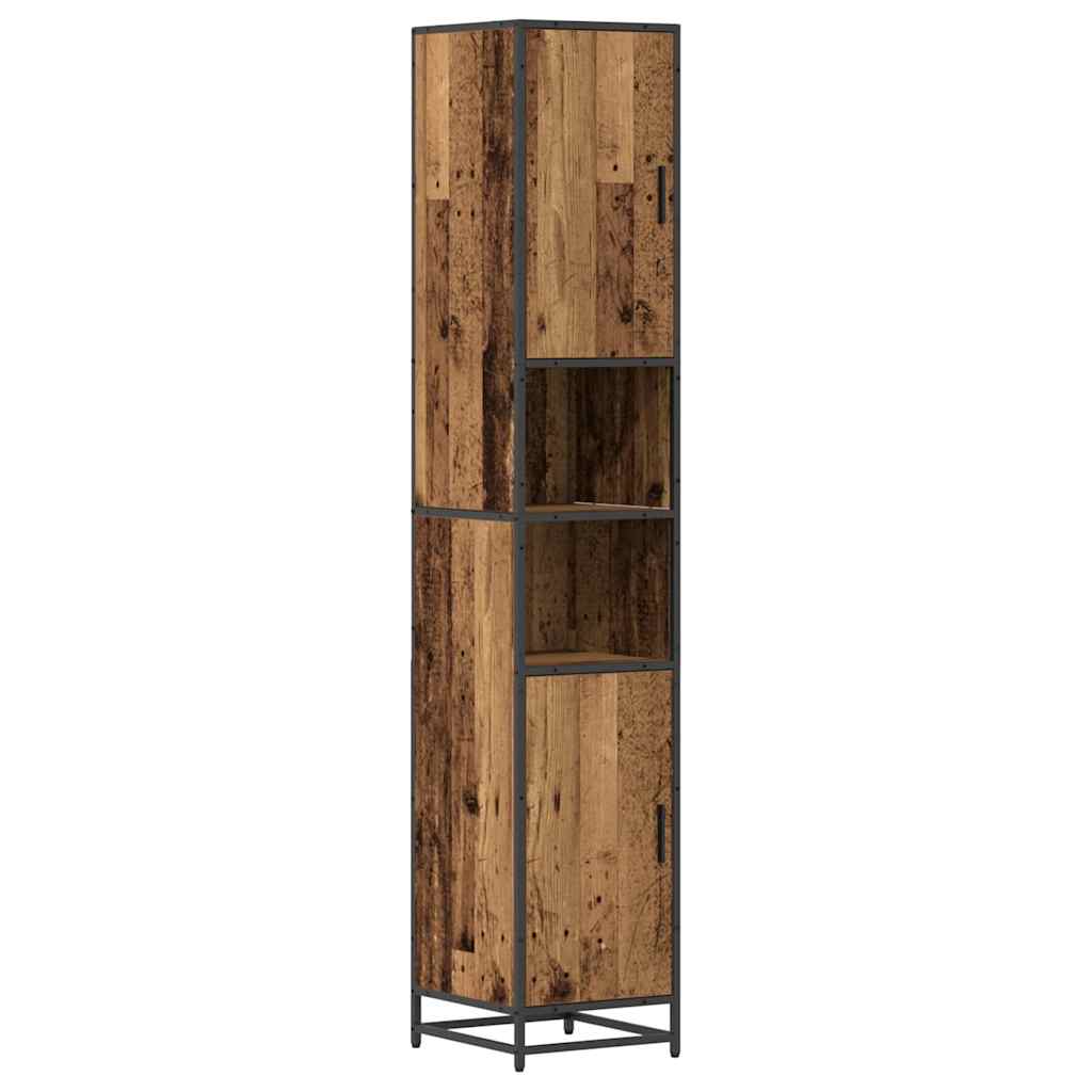 Bathroom Furniture Set with Shelf Old Wood 35 x 37.5 x 188.5 cm