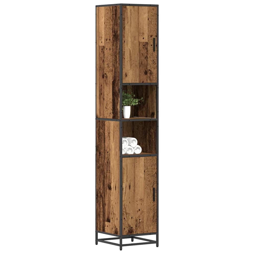 Bathroom Furniture Set with Shelf Old Wood 35 x 37.5 x 188.5 cm