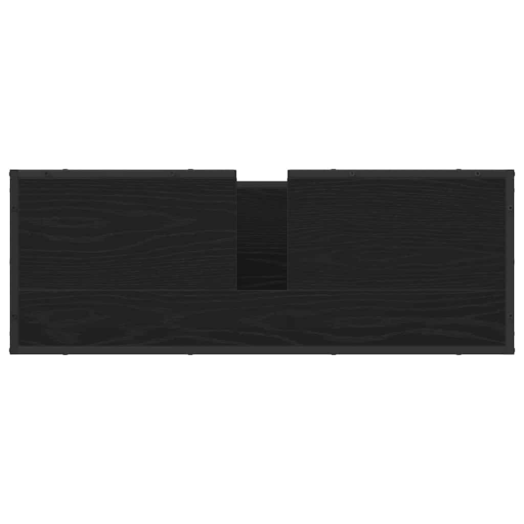 Bathroom Furniture Set 3 pcs Black Oak Engineered Wood