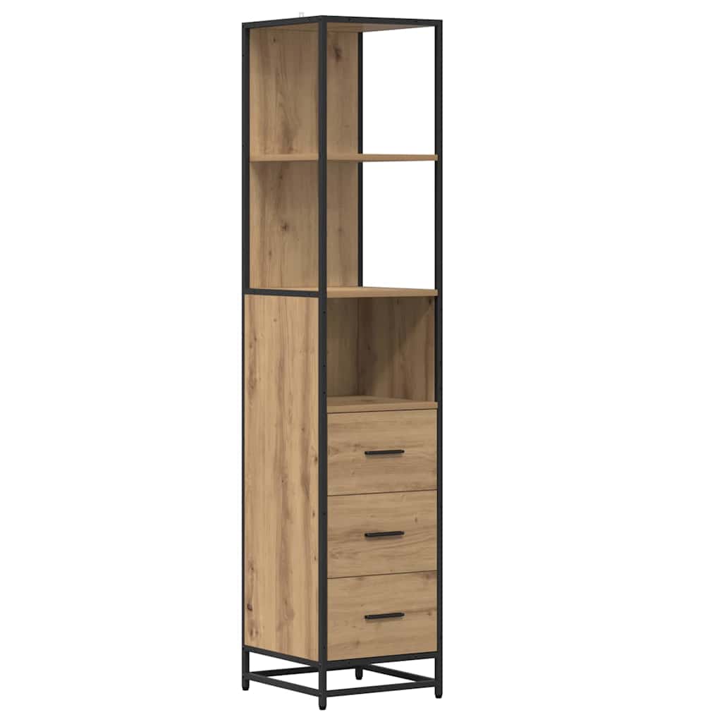 Bathroom Furniture Set 3 pcs Artisan Oak Engineered Wood