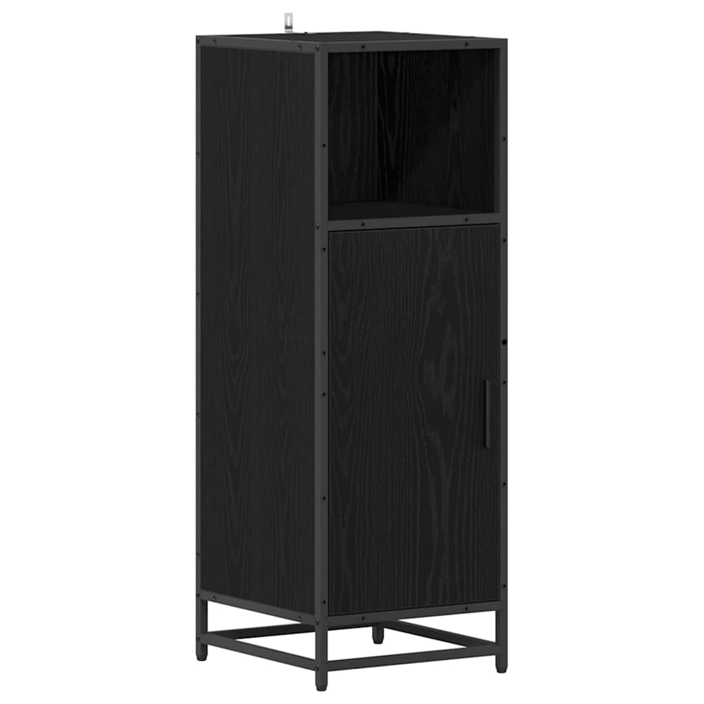 Bathroom Furniture Set 4 pcs Black Oak Engineered Wood