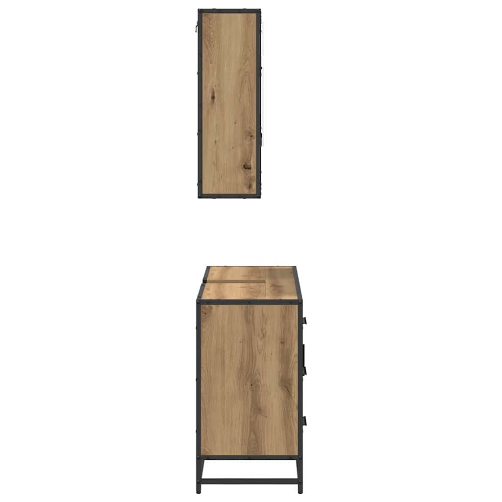 Bathroom Furniture Set 2 pcs Artisan Oak Engineered Wood