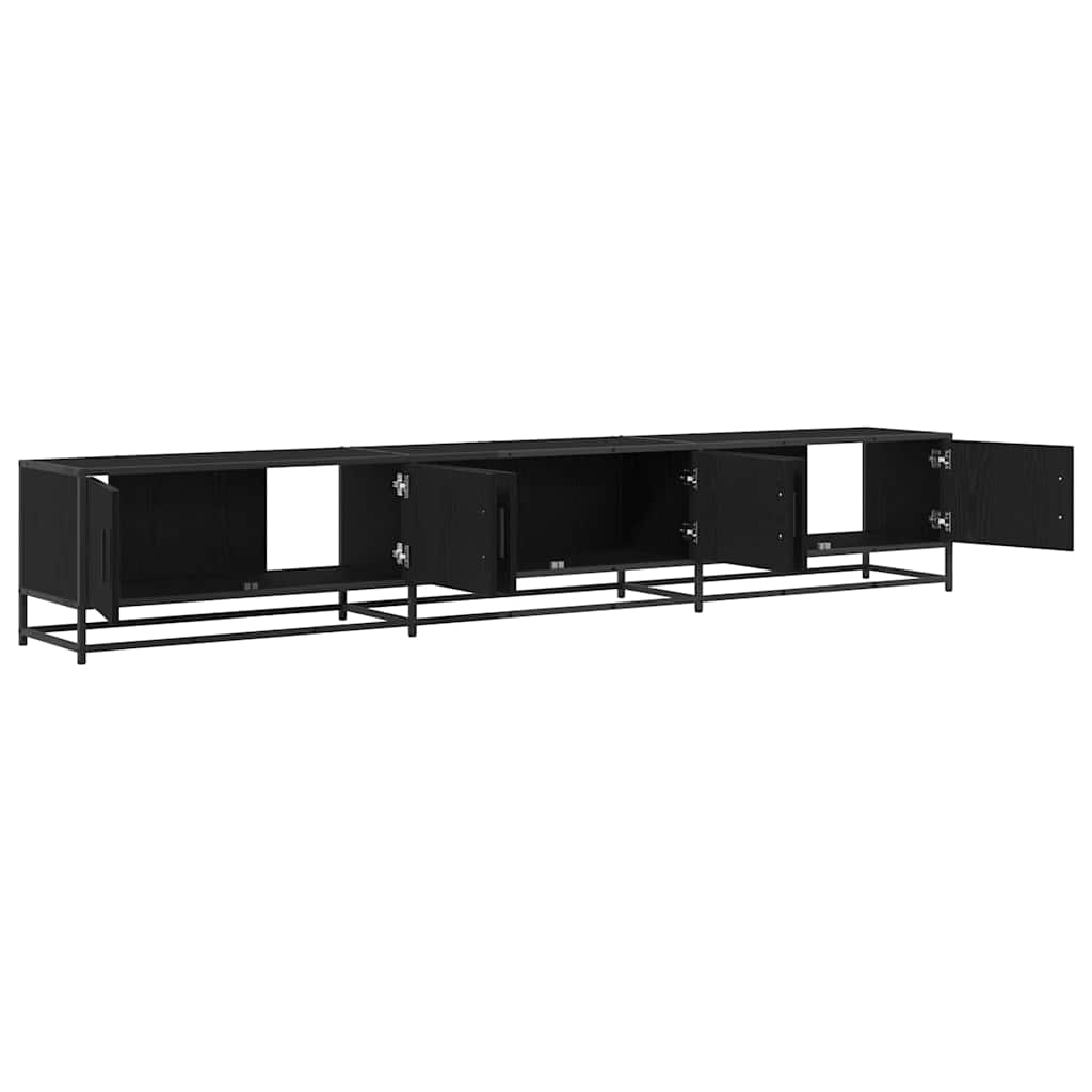 TV Units 2 pcs Black Oak 240 x 35 x 41 cm Engineered wood
