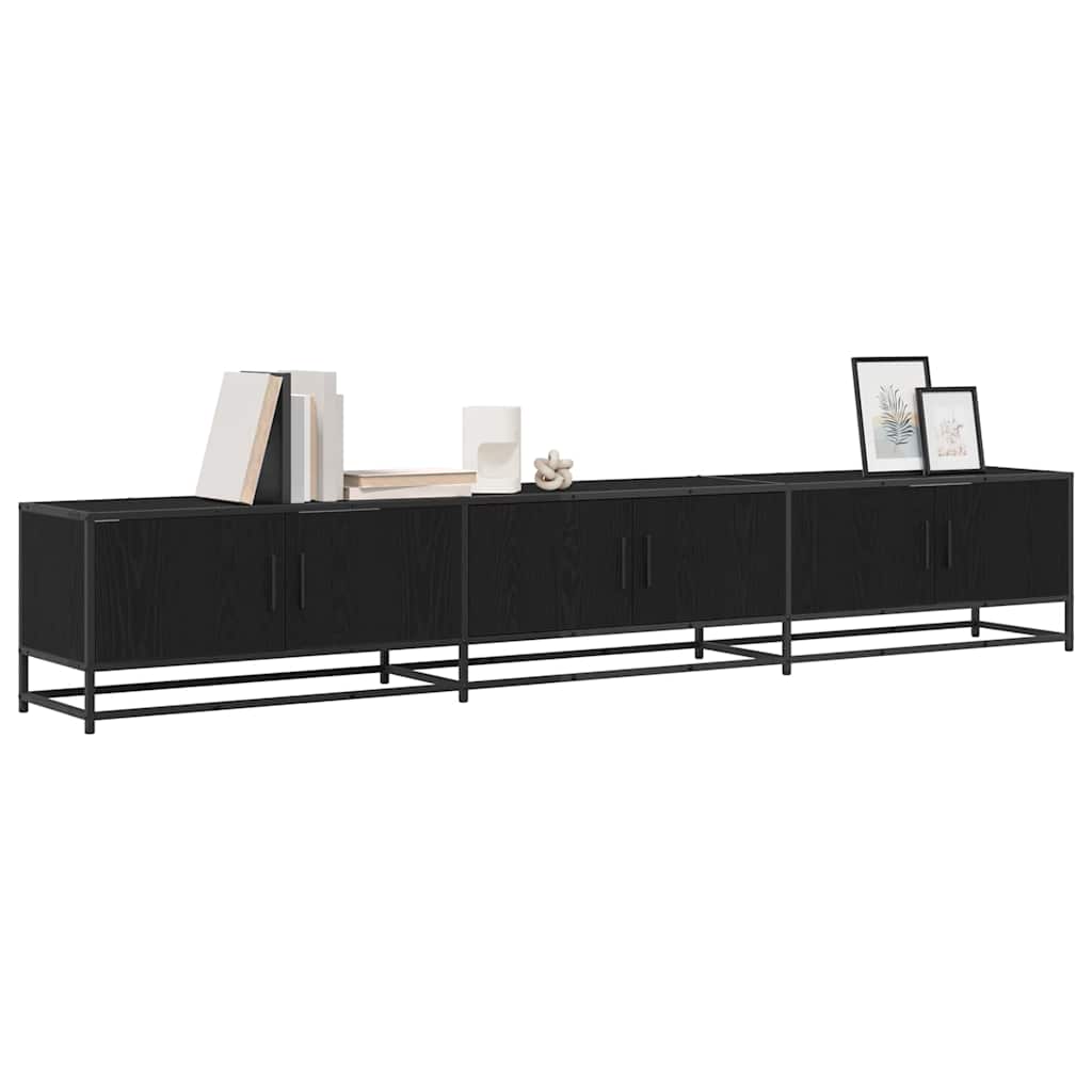 TV Units 2 pcs Black Oak 240 x 35 x 41 cm Engineered wood