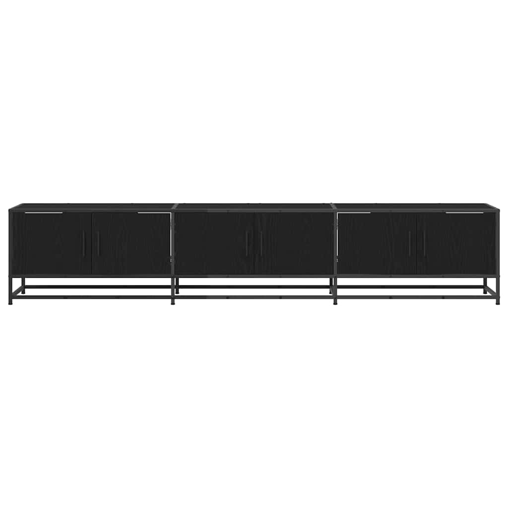 TV Units 210 x 35 x 41 cm Black Oak Engineered wood
