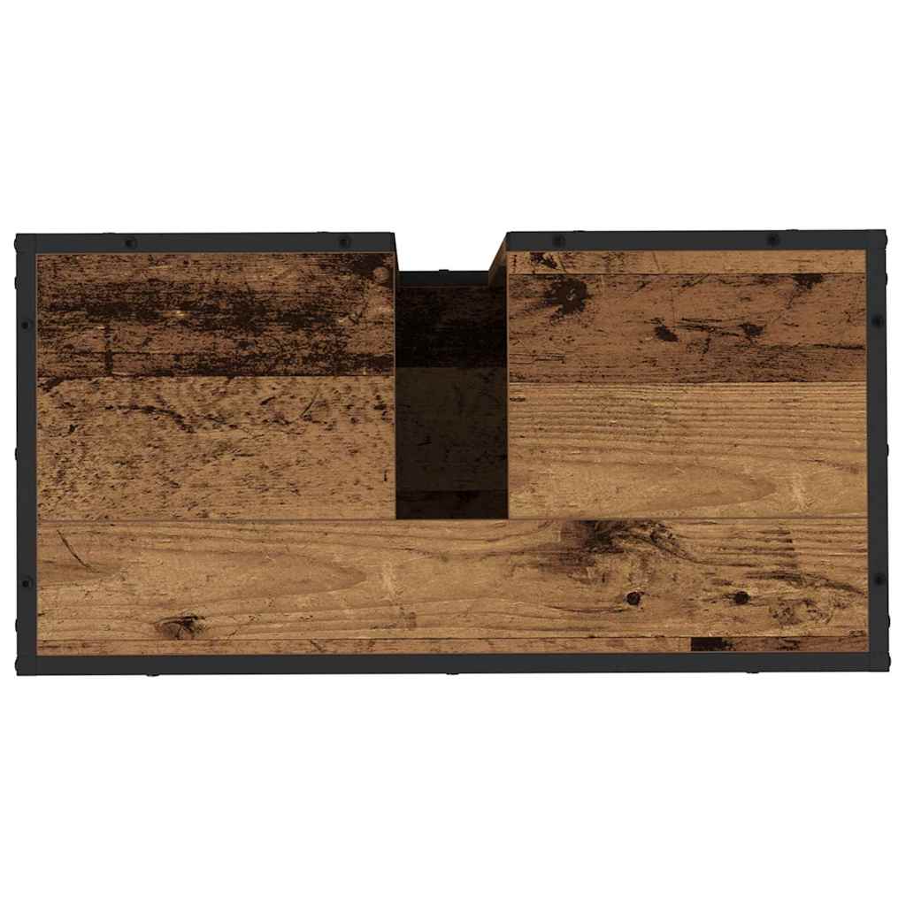 Bathroom Furniture Set 2 pcs Old Wood Engineered Wood