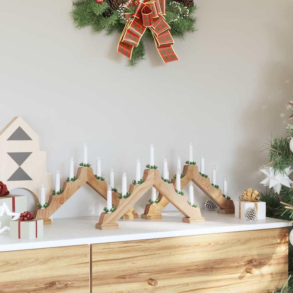 Christmas Candle Bridge 3 pcs 7 LEDs Warm White