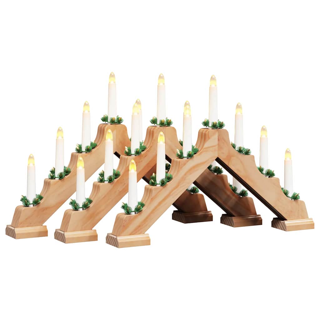 Christmas Candle Bridge 3 pcs 7 LEDs Warm White