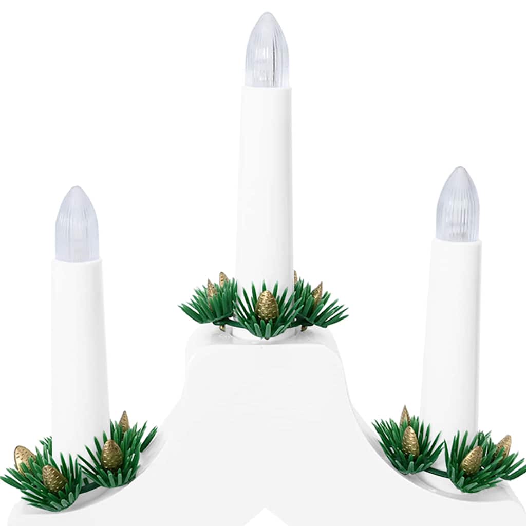 Christmas Candle Bridge 3 pcs 7 LEDs Warm White