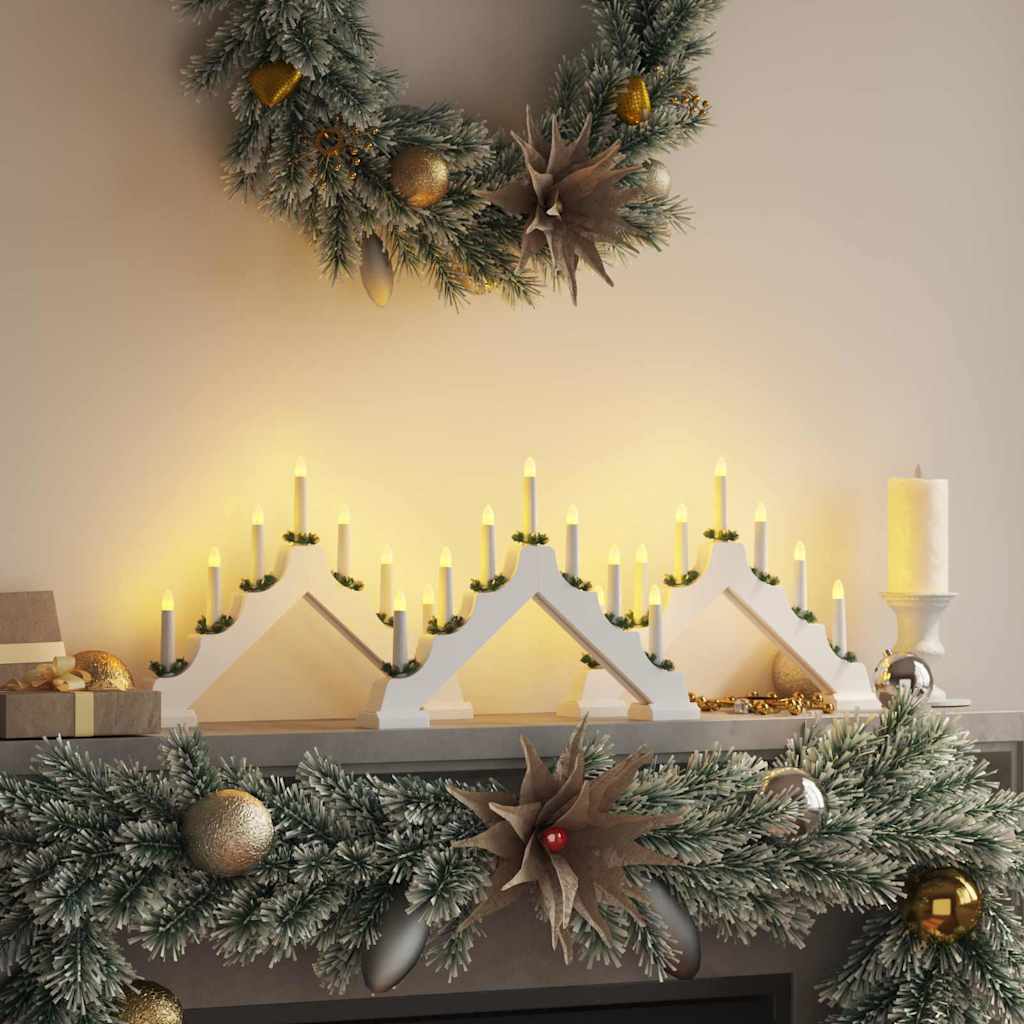 Christmas Candle Bridge 3 pcs 7 LEDs Warm White