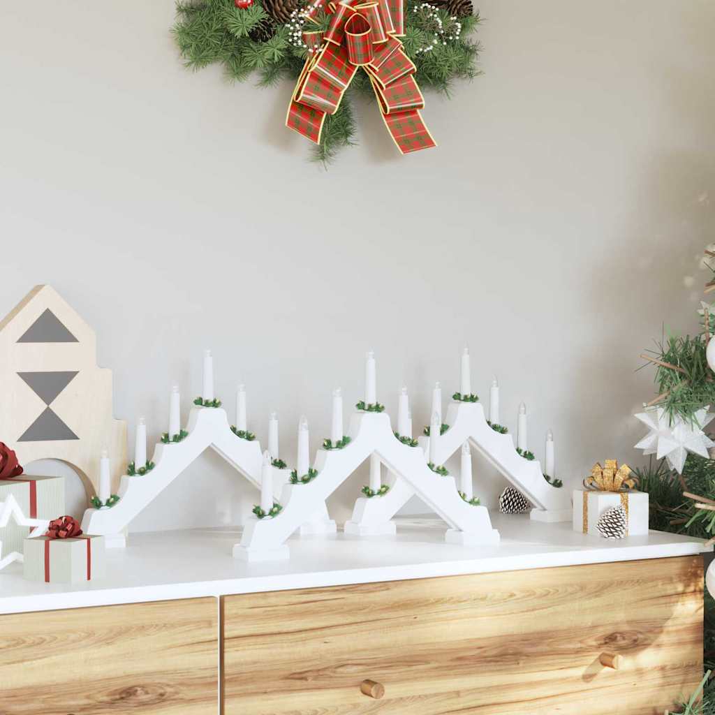 Christmas Candle Bridge 3 pcs 7 LEDs Warm White